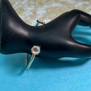 Kendra Scott Silver Bracelet with Pink Gemstone